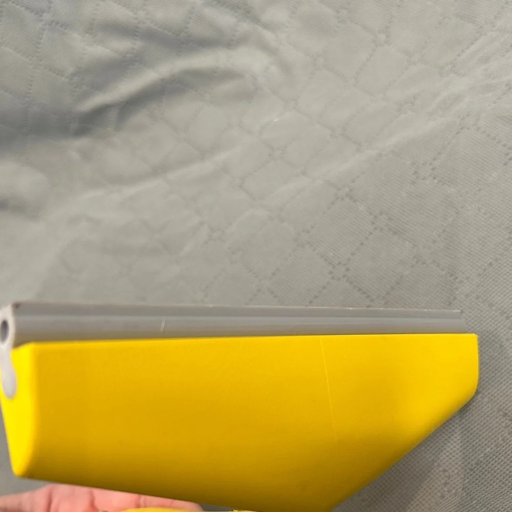 Yellow Squeegee Pet Hair Removal Quick Easy Sweeping Hand Held Squeegee